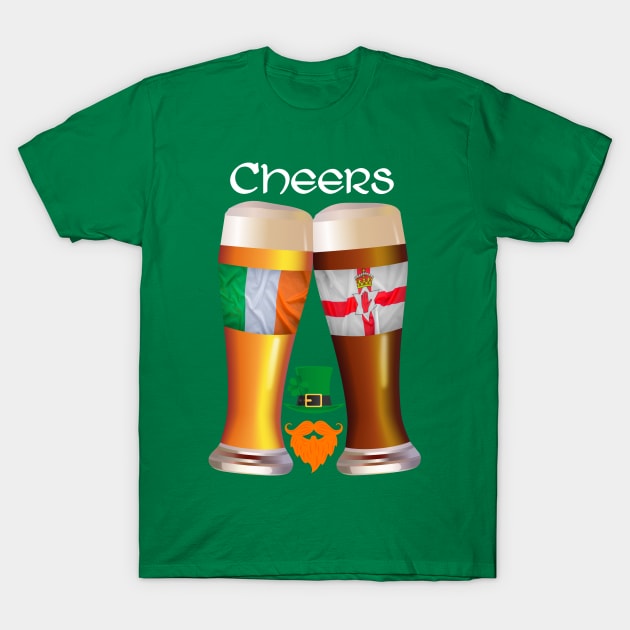 Cheers Ireland - Northern Ireland St. Patrick's Day T-Shirt by peter2art